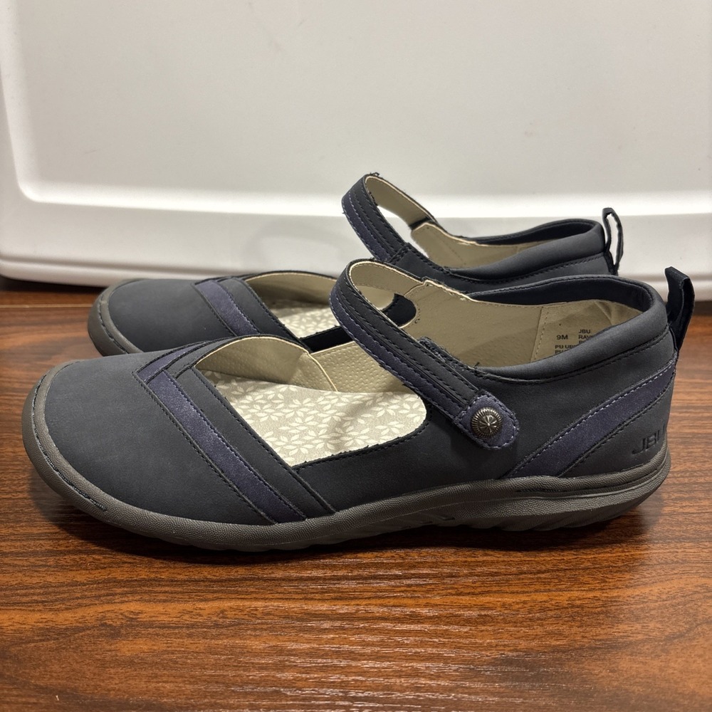 JBU Navy Blue Raven Comfort Classic Mary Jane Flats Casual Womens 9 M